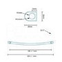 Eco Heat 1200 x 600mm Curved Chrome Heated Towel Rail
