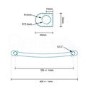 Eco Heat 1600 x 400mm Curved Chrome Heated Towel Rail
