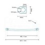 Eco Heat 1600 x 500mm Curved Chrome Heated Towel Rail