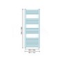 Eco Heat 1600 x 600mm Curved Chrome Heated Towel Rail