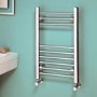 Eco Heat 650 x 400mm Straight Chrome Heated Towel Rail