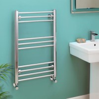Eco Heat 800 x 500mm Straight Chrome Heated Towel Rail