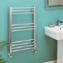 Eco Heat 800 x 500mm Straight Chrome Heated Towel Rail