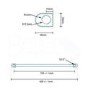 Eco Heat 800 x 600mm Straight Chrome Heated Towel Rail