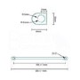 Eco Heat 1000 x 600mm Straight Chrome Heated Towel Rail