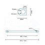Eco Heat 1200 x 500mm Straight Chrome Heated Towel Rail