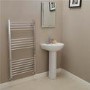 Eco Heat 1200 x 600mm Straight Chrome Heated Towel Rail 