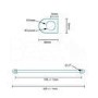 Eco Heat 1200 x 600mm Straight Chrome Heated Towel Rail 
