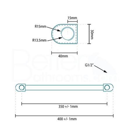 Eco Heat 1600 x 400mm Straight Chrome Heated Towel Rail
