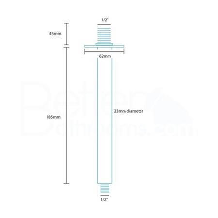 UltraThin Designer Round 300mm Shower Head & Ceiling Arm