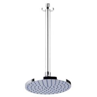 Cirk Round 180mm Shower Head & Ceiling Arm