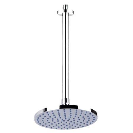 Cirk Round 180mm Shower Head & Ceiling Arm