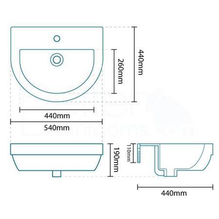 Aurora 54 Wall Hung Basin