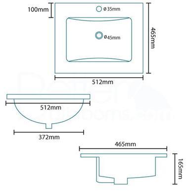 Aspen 50 Basin Vanity Unit