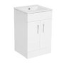 500mm Vanity Unit 2 Door with Basin White - Aspen