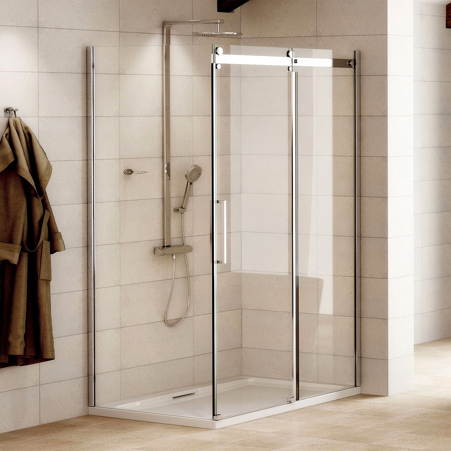 Распродажа душевых. Shower Enclosure Doors. 1200 Shower Room with Glass Sliding Door.