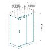 1200 x 800mm Frameless Sliding Shower Enclosure 8mm Glass - Aquafloe Elite 