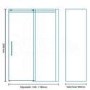 1200 x 900 Aquafloe Elite 8mm Sliding Shower Enclosure Standard Glass