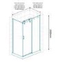 1200 x 900 Aquafloe Elite 8mm Sliding Shower Enclosure Standard Glass