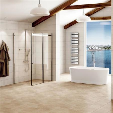 1200 x 900 Aquafloe Elite 8mm Sliding Shower Enclosure Standard Glass