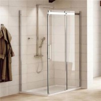Aquafloe Elite ll 8mm 1200 x 800 Easy Clean Frameless Sliding Enclosure with Shower Tray
