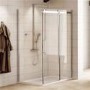 Aquafloe Elite ll 8mm 1200 x 800 Easy Clean Frameless Sliding Enclosure with Shower Tray