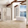 Aquafloe Elite ll 8mm 1200 x 800 Easy Clean Frameless Sliding Enclosure with Shower Tray