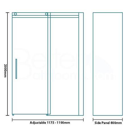 Aquafloe Elite ll 8mm 1200 x 800 Easy Clean Frameless Sliding Enclosure with Shower Tray