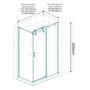 Aquafloe Elite ll 8mm 1200 x 800 Easy Clean Frameless Sliding Enclosure with Shower Tray
