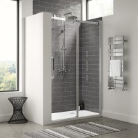 1200mm Frameless Sliding Shower Door Shower Tray - Aquafloe Elite II