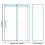 Sliding Enclosure with Silhouette Tray 1400 x 800mm - 8mm Glass - Aquafloe Elite II Range