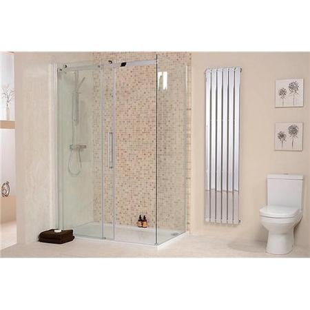 Sliding Shower Enclosure 1400 x 900mm  - 8mm Glass - Aquafloe Elite Range