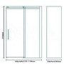 Sliding Shower Enclosure 1400 x 800mm - 8mm Glass - Aquafloe Elite II Range