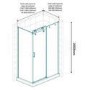 Sliding Shower Enclosure 1400 x 800mm - 8mm Glass - Aquafloe Elite II Range