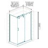 Sliding Shower Enclosure Right Hand 1400 x 900mm - 8mm Glass - Aquafloe Elite Range