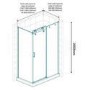 Sliding Shower Enclosure Right Hand 1400 x 900mm - 8mm Glass - Aquafloe Elite Range