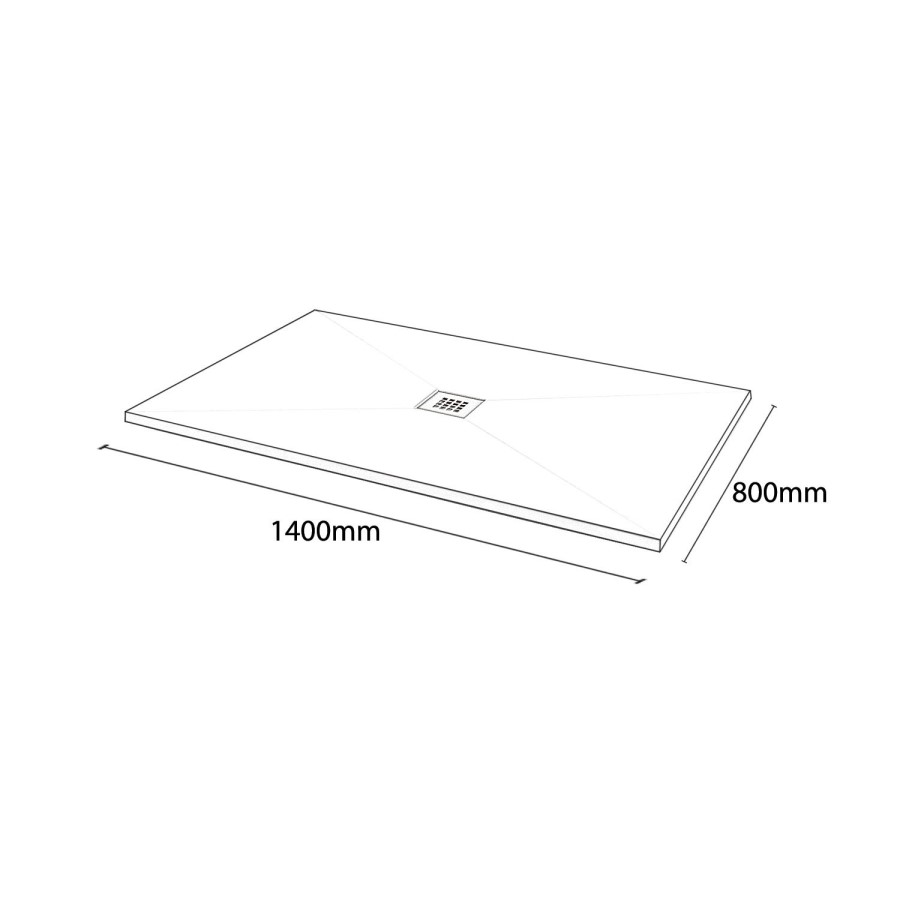 Sliding Enclosure with Silhouette Tray 1400 x 800mm - 8mm Glass - Aquafloe Elite II Range