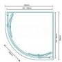 Aquafloe Elite II 8mm 800 x 800 Easy Clean Frameless Sliding Quadrant Enclosure with Shower Tray