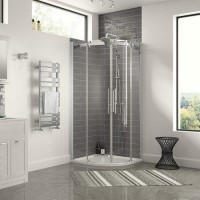 1000mm Quadrant Shower Enclosure 8mm Glass - AquaFloe Elite ll