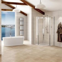 1200 x 800 Offset Quadrant Shower Enclosures - 8mm Glass - Aquafloe Elite II