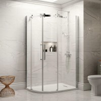 1200 x 800 Aquafloe Elite ll 8mm Right Hand Offset Quadrant Enclosure