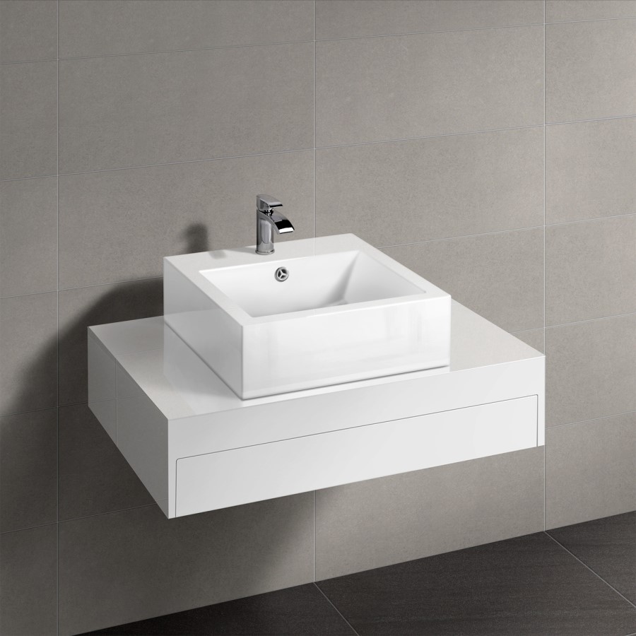 Barletta 600 Vanity Unit with Varano Square Countertop Basin