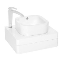 Luma 600 Wall Mounted Vanity Unit with dedicated waste & bottle trap