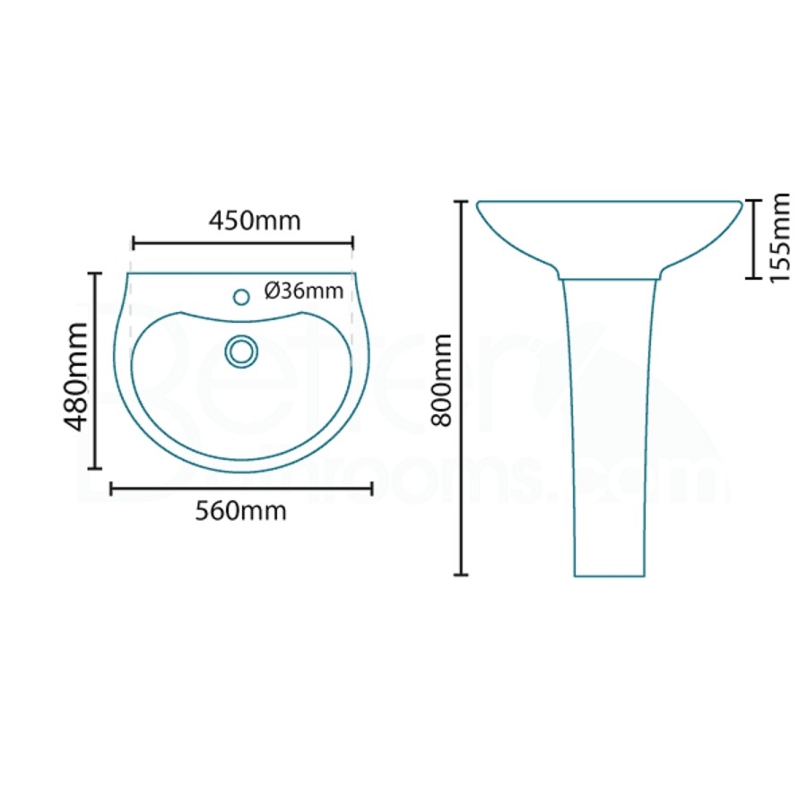 Prima Basin & Full Pedestal