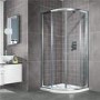 Quadrant Shower Enclosure 900mm with Shower Tray - 6mm Glass - Aquafloe Range