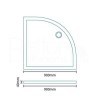 GRADE A1 - Slim Line 900 x 900 Quadrant Shower Tray