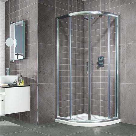 900mm Quadrant Shower Enclosure and Shower Tray