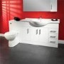 Toilet and Basin Combination Unit - 1200mm Vanity Unit &  Tampa Toilet - Windsor