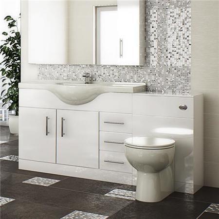 Toilet and Basin Combination Unit - 1050mm Vanity Unit with Tampa Toilet - Windsor