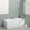 Right Hand Shower Bath with Screen and Towel Rail - L1400 x W700mm - Tabor